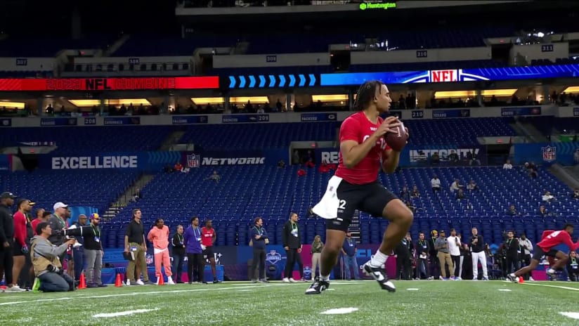 2023 All-Combine Team, Defense: Edge Nolan Smith, CB Christian Gonzalez  dazzle at Lucas Oil Stadium