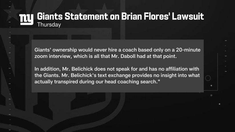 Giants say allegations made by Brian Flores are 'disturbing and simply  false'