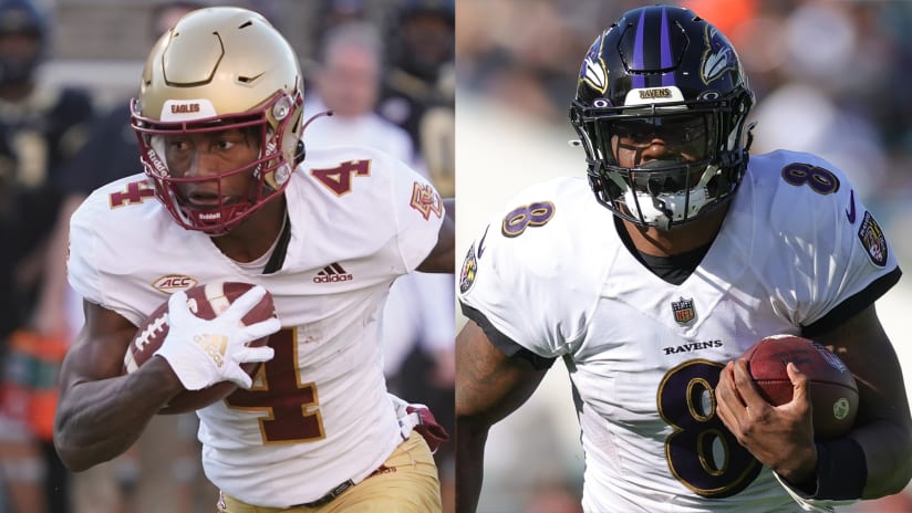 With the No. 22 pick of the 2023 NFL Draft, the Baltimore Ravens pick  Boston College WR Zay Flowers.