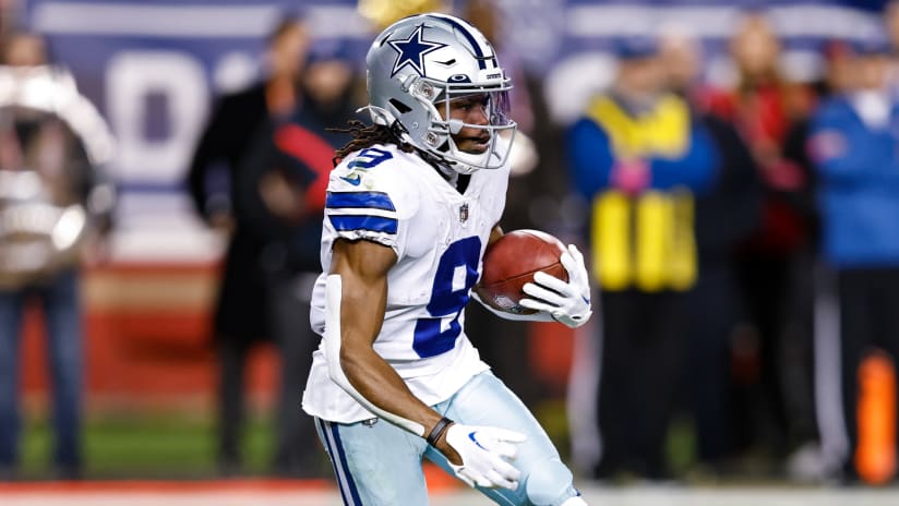 Landover, MD, USA. 8th Jan, 2023. Dallas Cowboys wide receiver KaVontae  Turpin (9) is tackled by Washington Commanders wide receiver Dyami Brown  (2) on the punt return during the game between the