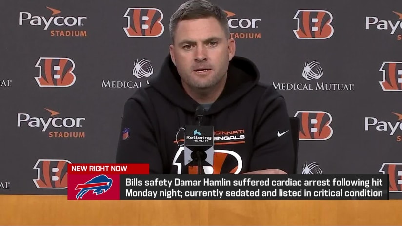 Bengals head coach Zac Taylor discusses emotional moment with Bills head  coach Sean McDermott - A to Z Sports