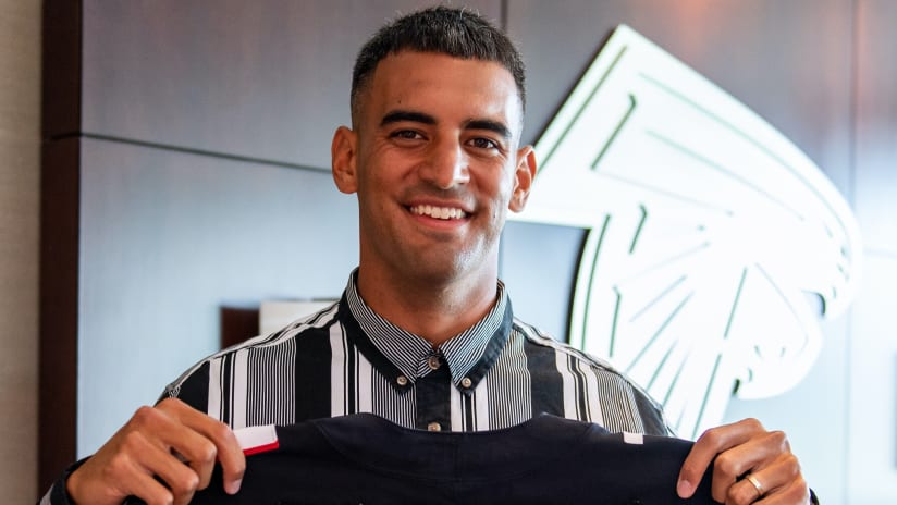 Big shoes to fill': Marcus Mariota discusses replacing Matt Ryan, Arthur  Smith reunion