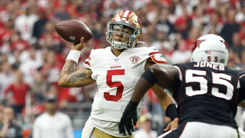 49ers QB Trey Lance has left knee sprain, to be reevaluated at end