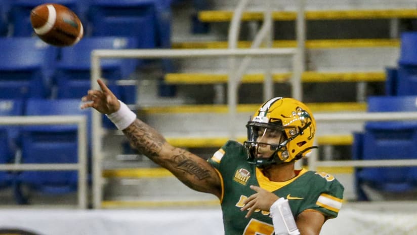 North Dakota State Bison QB Trey Lance throws for 30 NFL teams at pro day -  ESPN