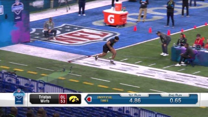 Iowa OT Tristan Wirfs posts record-breaking NFL combine workout