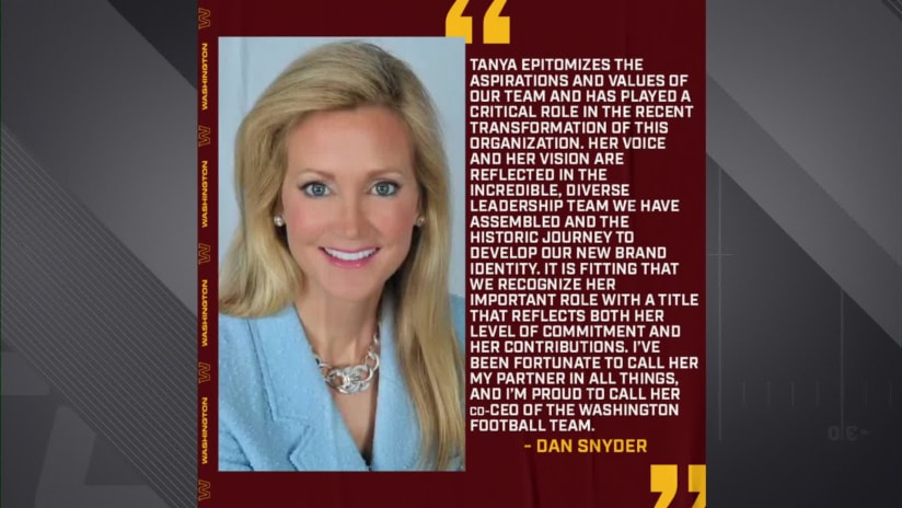 Tanya Snyder named co-CEO of Washington Football Team