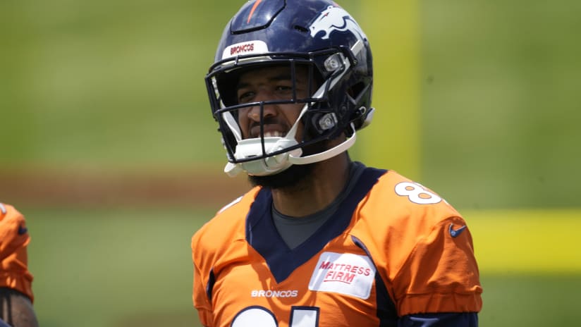 Broncos receiver Tim Patrick tears right ACL in practice, source says