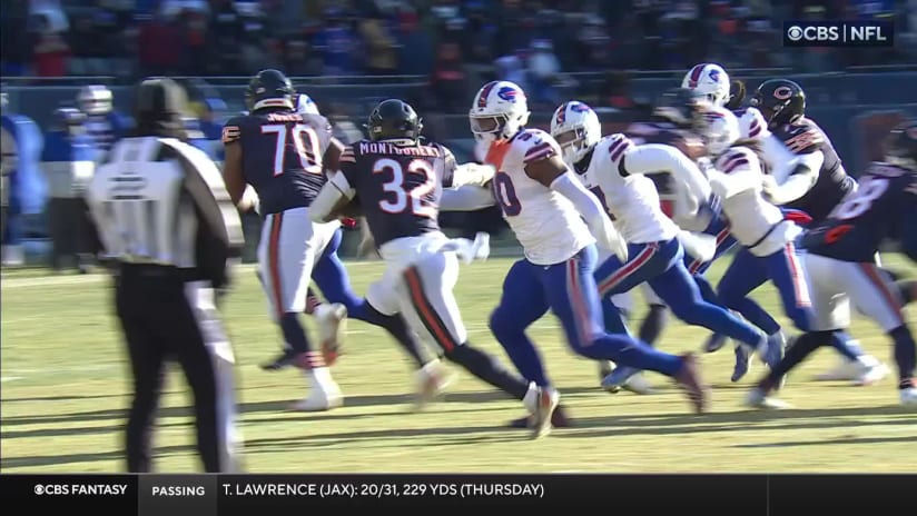 Buffalo Bills' Shaq Lawson, left, greets Denver Broncos' DeShawn