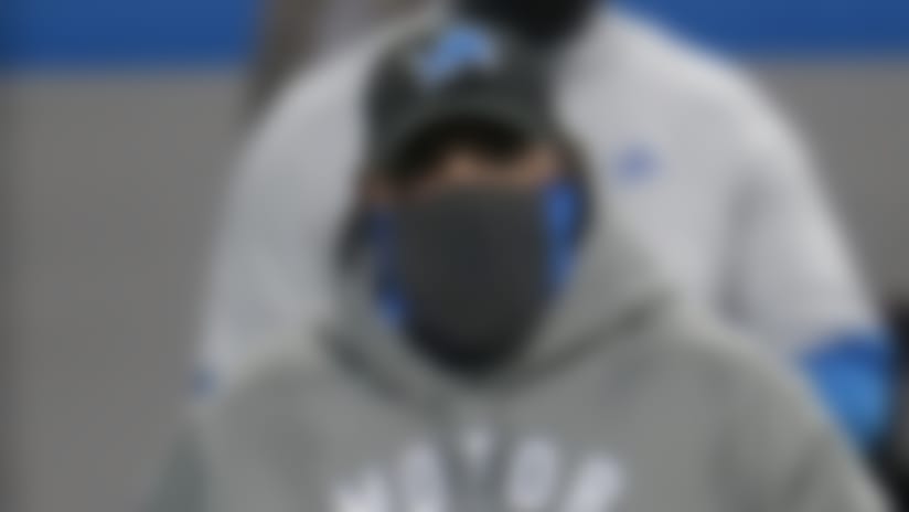 Detroit Lions head coach Matt Patricia watches during pregame of an NFL football game against the Houston Texans, Thursday, Nov. 26, 2020, in Detroit. (AP Photo/Paul Sancya)