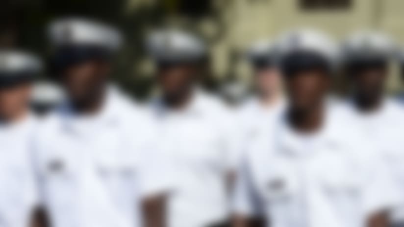 Before teaming up at Ohio State, Thomas (front, right) and Cardale Jones (front, left) spent a semester together at Fork Union Military Academy (Courtesy of FUMA Athletics)