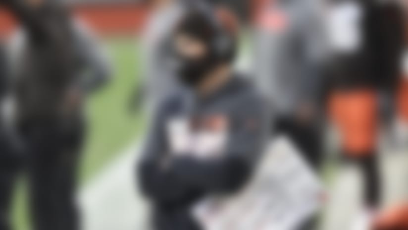 Cleveland Browns head coach Kevin Stefanski watches during the second half of an NFL football game against the Pittsburgh Steelers, Sunday, Jan. 3, 2021, in Cleveland. (AP Photo/David Richard)