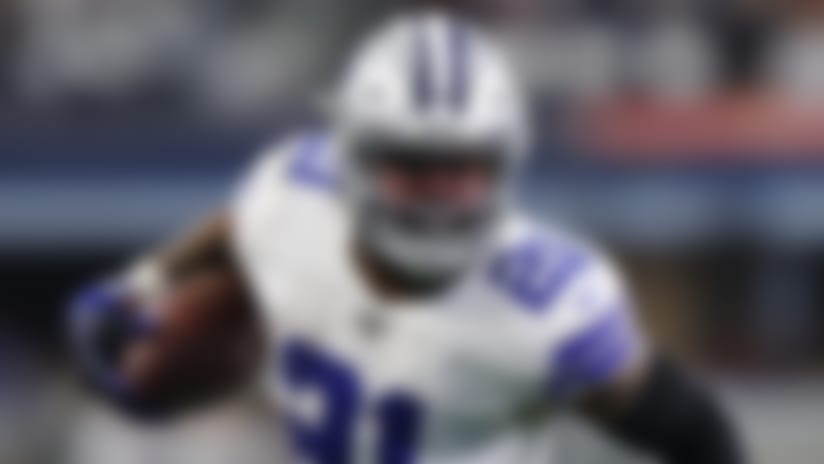 Dallas Cowboys running back Ezekiel Elliott (21) carries the ball during an NFL football game against the Washington Redskins, Sunday, Dec. 29, 2019, in Arlington, Texas. The Cowboys beat the Redskins 47-16. (Matt Patterson via AP)