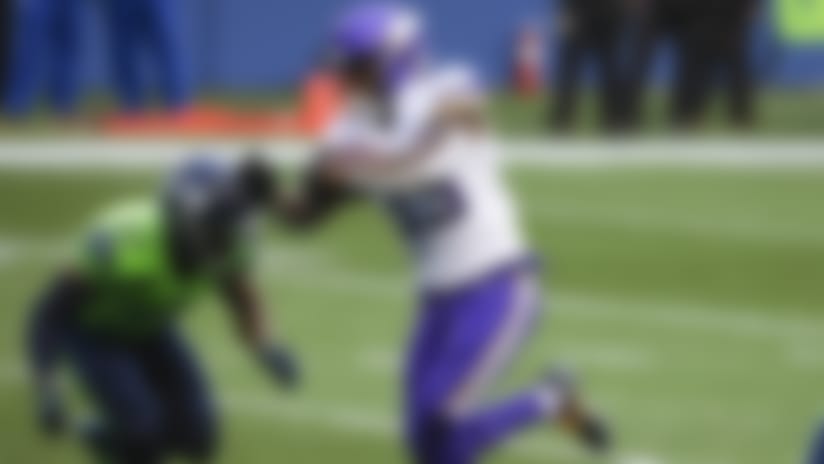 Minnesota Vikings running back Dalvin Cook (33) carries the ball for a touchdown during an NFL football game against the Seattle Seahawks on Sunday, October 11, 2020 in Seattle, Washington. (Ric Tapia/NFL)