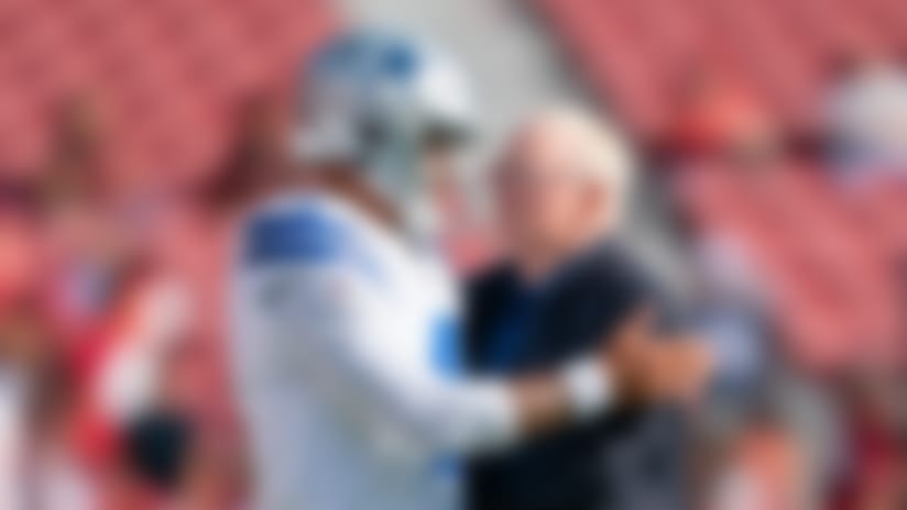 August 10, 2019; Santa Clara, CA, USA; Dallas Cowboys quarterback Dak Prescott (4) and owner Jerry Jones (right) before the game against the San Francisco 49ers at Levi's Stadium. Mandatory Credit: Kyle Terada-USA TODAY Sports