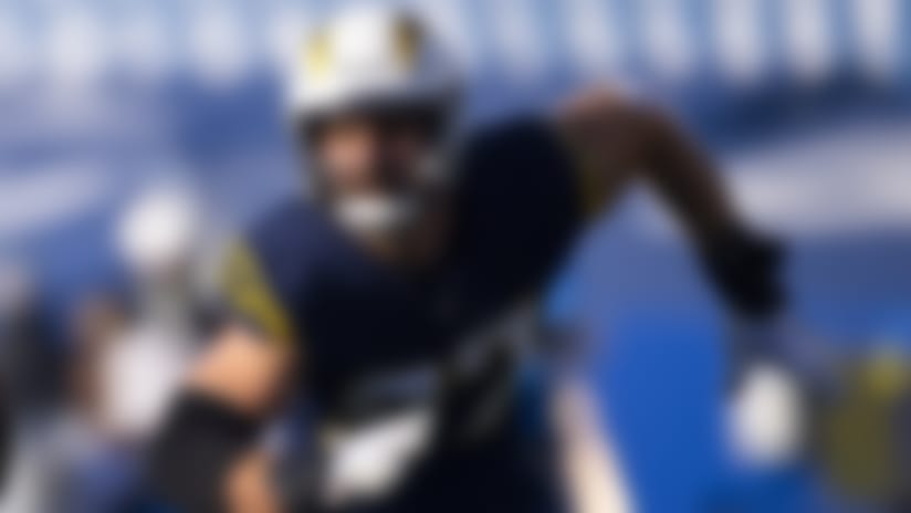 Los Angeles Chargers defensive end Joey Bosa (97) rushes against the Buffalo Bills during the second quarter of an NFL football game, Sunday, Nov. 29, 2020, in Orchard Park, N.Y. (AP Photo/Brett Carlsen)