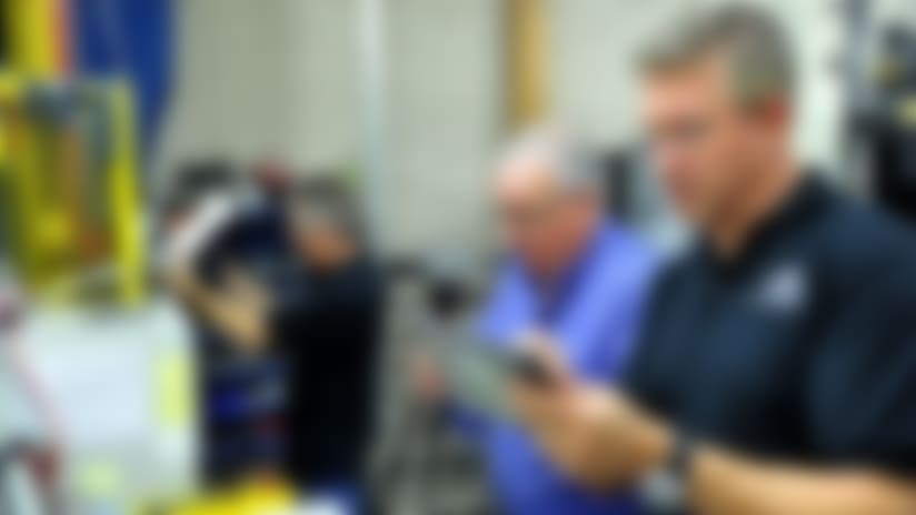 Robert Reisinger (left), Terry Smith (center) and Bob Weber (right) in the testing lab.