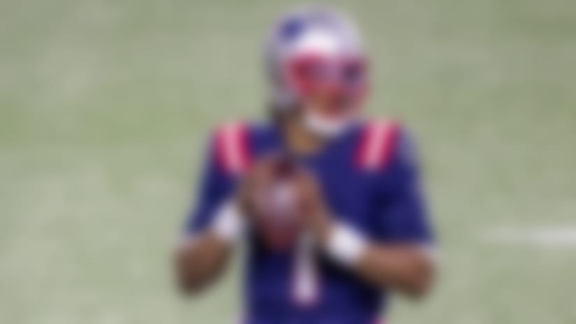 New England Patriots quarterback Cam Newton (1) passes during an NFL football game against the Buffalo Bills, Monday, Dec. 28, 2020 in Foxborough, Mass. The Bills defeated the Patriots 38-9. (Damian Strohmeyer via AP)