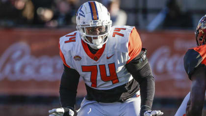 San Francisco 49ers offensive tackle Spencer Burford (74) blocks