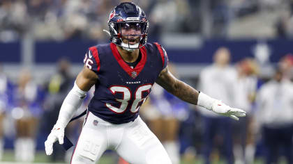 Houston Texans defensive back Jonathan Owens (36) runs off the