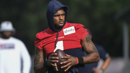 NFL Network reporter James Palmer on the field before an NFL