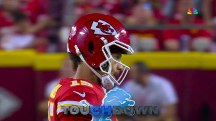 Kansas City Chiefs cornerback Trent McDuffie forces Detroit Lions wide  receiver Marvin Jones Jr. into a red-zone fumble recovered by Chiefs safety  Bryan Cook