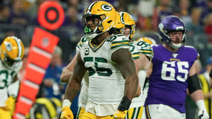 Green Bay Packers linebacker Eric Wilson (45) runs up the field during an  NFL football game against the New York Giants at Tottenham Hotspur Stadium  in London, Sunday, Oct. 9, 2022. The