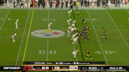 Takitaki takeaway! Number 44, Sione Takitaki, nabs the Browns' fourth  interception of Pittsburgh Steelers quarterback Ben Roethlisberger