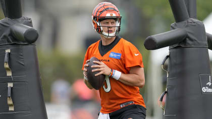 Cincinnati Bengals quarterback Jake Browning caps a 13-play drive with a  touchdown throw to Bengals tight end Justin Rigg on flat route