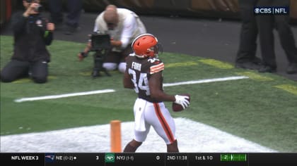 Jerome Ford Cleveland Browns Game-Used #34 White Jersey vs