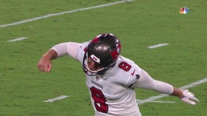 Atlanta Falcons Punter Bradley Pinion kicks a punt during an NFL