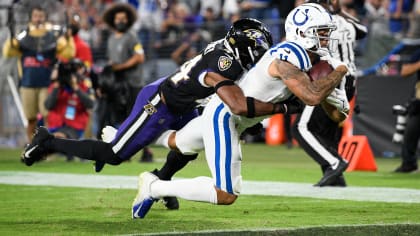 Indianapolis Colts guard Danny Pinter (63) points to the defense before the  snap during an NFL football game against the New England Patriots,  Saturday, Dec. 18, 2021, in Indianapolis. (AP Photo/Zach Bolinger Stock  Photo - Alamy