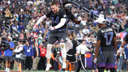 Tennessee Titans running back Derrick Henry's short TD puts AFC ahead  before halftime in second flag football contest