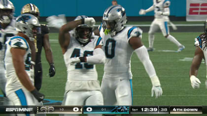 Carolina Panthers linebacker Frankie Luvu during a NFL preseason