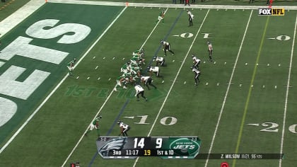 Philadelphia Eagles wide receiver Britain Covey's 27-yard punt