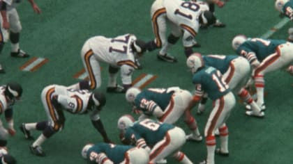 Larry Csonka, fullback for the Miami Dolphins shown in action