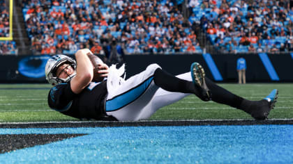 Carolina Panthers defensive end Marquis Haynes (98) and New England Patriots  defensive back A.J. Moore (33) during the preseason NFL football game  between the New England Patriots and the Carolina Panthers on