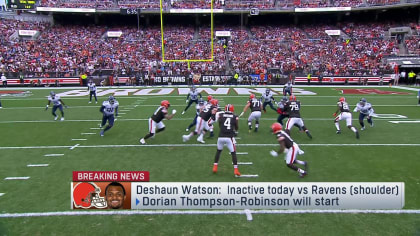 Browns QB Deshaun Watson sitting out with shoulder injury; rookie  Thompson-Robinson starts vs Ravens – KGET 17