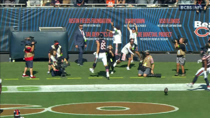 Washington Commanders wide receiver Terry McLaurin scores TD after running  back Brian Robinson's fumble via truck stick at goal line