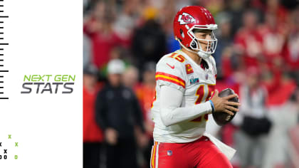 Next Gen Stats: Kansas City Chiefs' quarterback Patrick Mahomes' 10 most  improbable completions heading into Super Bowl LVII