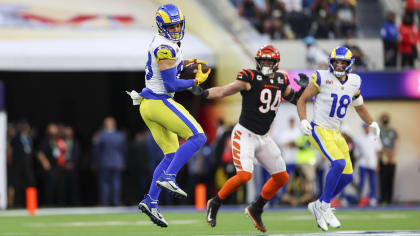 Los Angeles Rams tight end Brycen Hopkins (88) against the San