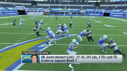 Quarterback Justin Herbert Pepsi NFL Rookie of the Year