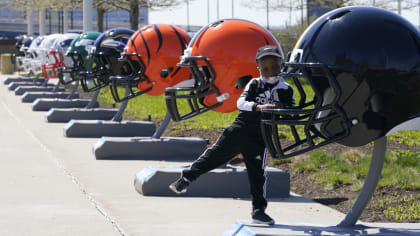 Cleveland NFL Draft: Helmets line Mall C ahead of NFL Draft