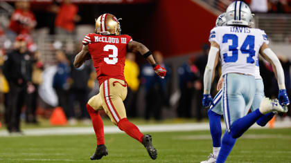 Ray-Ray McCloud III of the San Francisco 49ers on the sideline