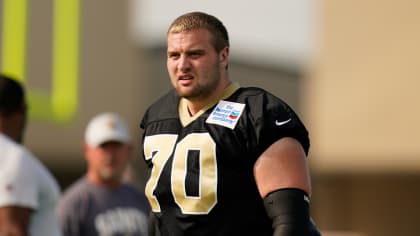 New Orleans Saints offensive tackle Trevor Penning (70) runs