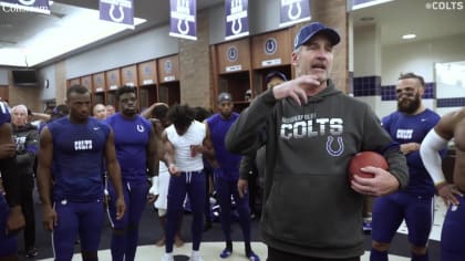 Frank Reich gives Adam Vinatieri game ball after game-winning