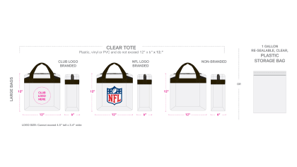 Clear Game Day Stadium Bags in 2023