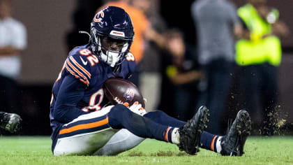 Chicago Bears wide receiver Isaiah Coulter (82) runs up the field during an  NFL preseason football game against the Cleveland Browns, Saturday Aug. 27,  2022, in Cleveland. (AP Photo/Kirk Irwin Stock Photo - Alamy