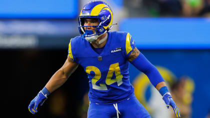 Los Angeles Rams free safety Taylor Rapp (24) runs up the field