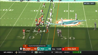 Miami Dolphins linebacker Jerome Baker (55) with a personal foul