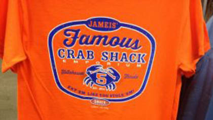 Jameis Famous Crab Shack #3 Orange T-Shirt Tampa Bay Football Fans S-5X